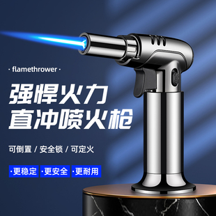 大火力定火蓝焰可倒置充气焊枪直冲打火机JC615烧烤BBQ金属焊接