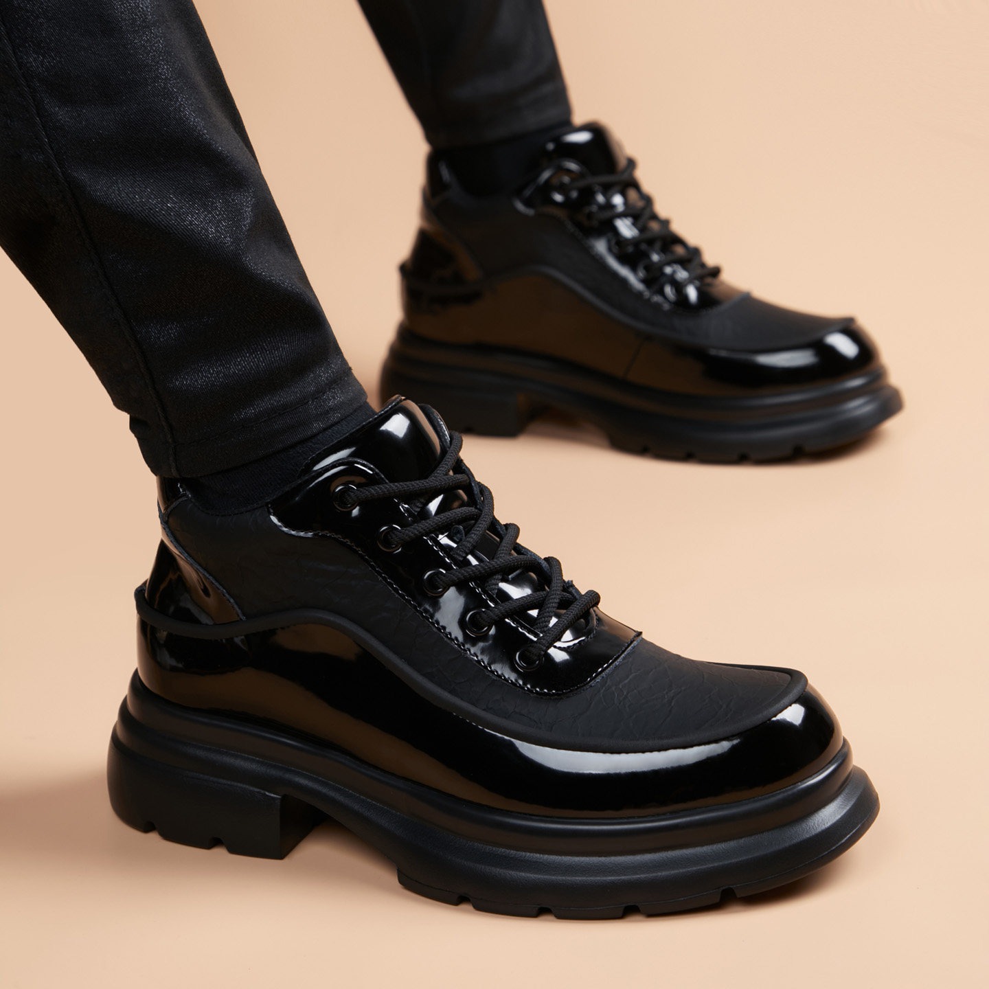 厚底高帮休闲皮鞋男款轻便真皮小个子增高矮子英伦风潮款休闲鞋子,流行男鞋,休闲皮鞋,淘宝优惠券,粉丝福利购,淘宝优惠卷