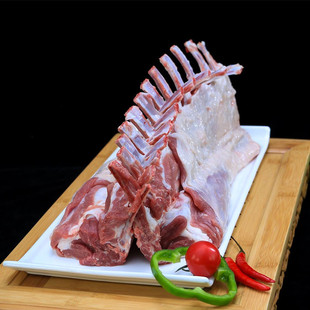 宁夏散养滩羊 羊排新鲜5斤烧烤半成品 清真羊肉 12肋法式战斧羊排