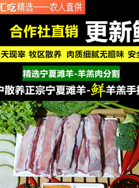 手把羊排肉新鲜现宰宁夏散养滩羊