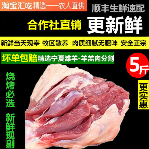 羊腿肉新鲜去骨5斤宁夏散养滩羊