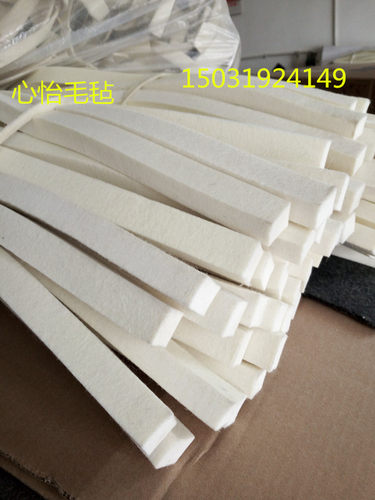 支持定做纯羊毛毡条工业密封耐高温吸油背胶毛毡密封毛毡条隔音条
