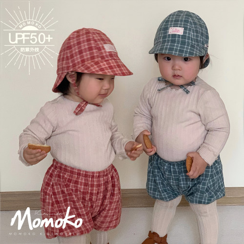 momoko短裤格子大屁屁裤