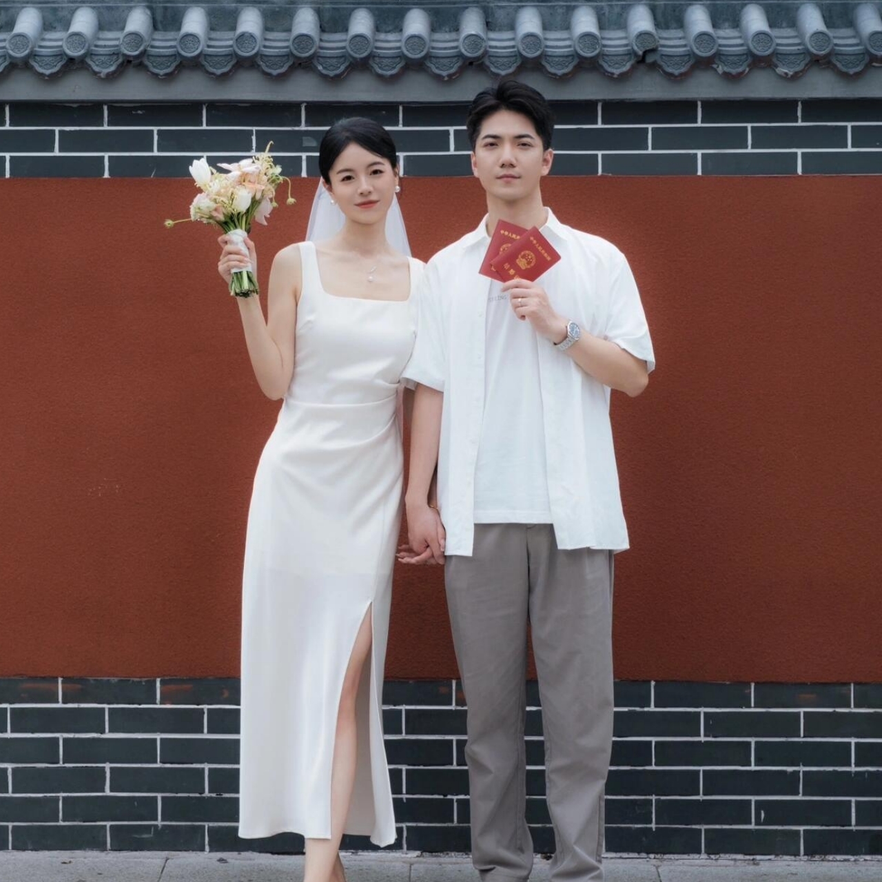 领证登记小白裙订婚礼服裙成人礼