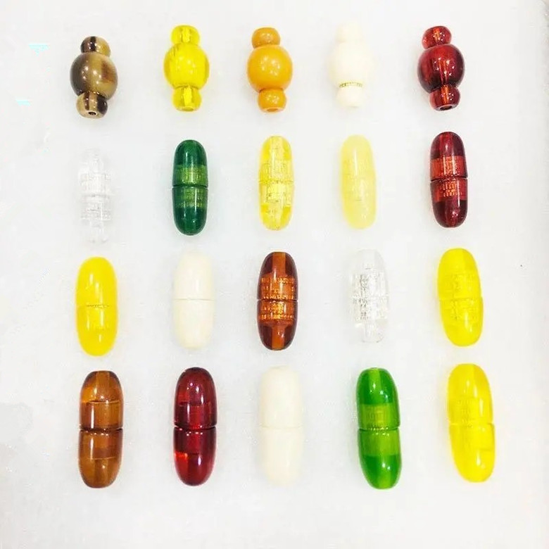 防过敏琥珀蜜蜡项链扣接头螺丝扣子水晶玛瑙翡翠玉石项链扣胶囊扣