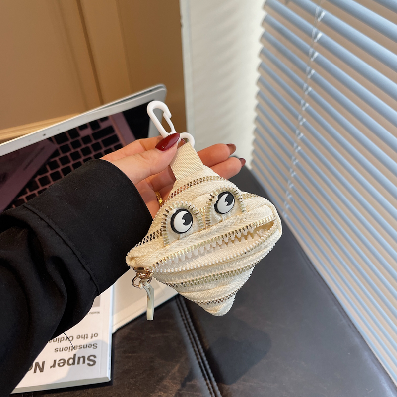 迷你可爱耳机包拉链零钱包卡通搞怪创意小包包时尚挂件大眼睛迷你