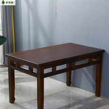 实木桌子饭店小吃室外摆摊学习桌电脑桌长条桌厨房桌新中式复古桌