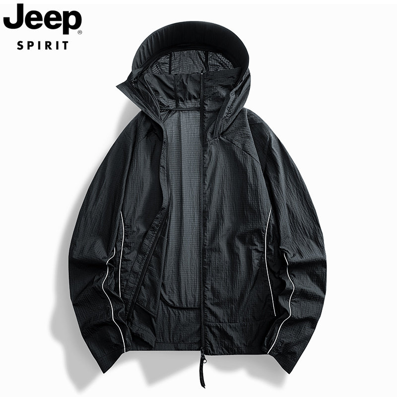 JEEP吉普冰丝防晒衣男女青少年2026夏季新款轻薄防紫外线钓鱼外套