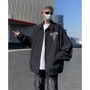 2025秋款翻领印花港风时尚潮流男夹克外套 705-W8811-特P35图片