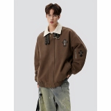 春美式十字架刺绣翻领夹克高街宽松设计潮牌外套705-JK5909-特P78，男装夹克，星座705