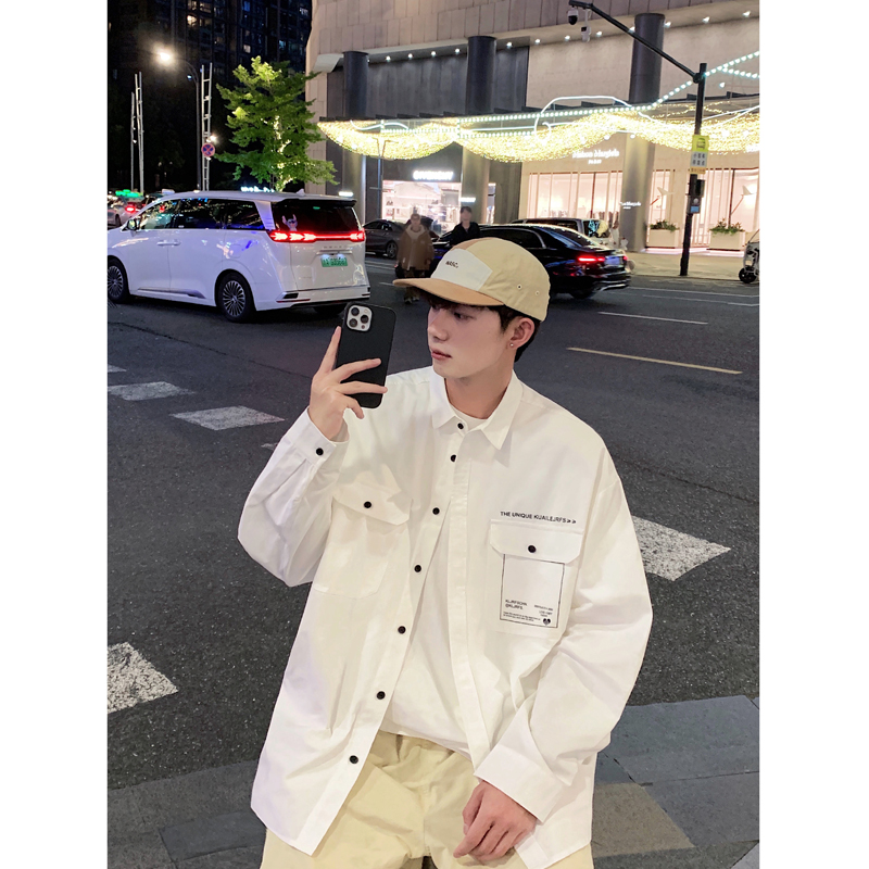 2025秋装新印花港风长袖衬衫男痞帅潮大码衬衣705-CH503-特P25，男装衬衫，星座705