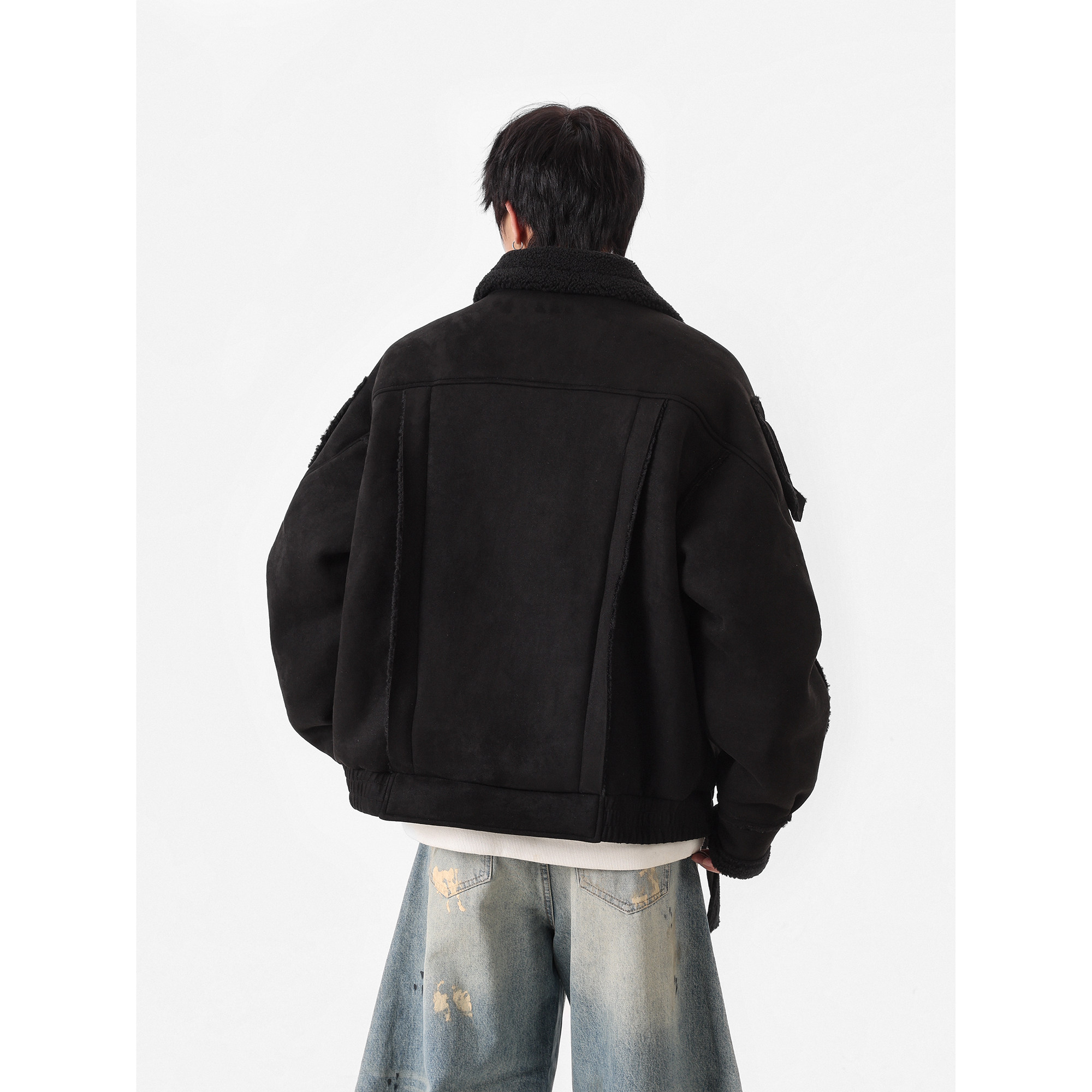 25冬季新款美拉德皮毛一体加厚外套保暖机车棉服潮705-M71-P128,男装棉衣,星座705