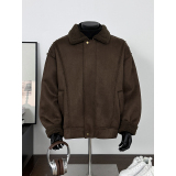25冬季新款美拉德皮毛一体加厚外套保暖机车棉服潮705-M72-P120，男装棉衣，星座705