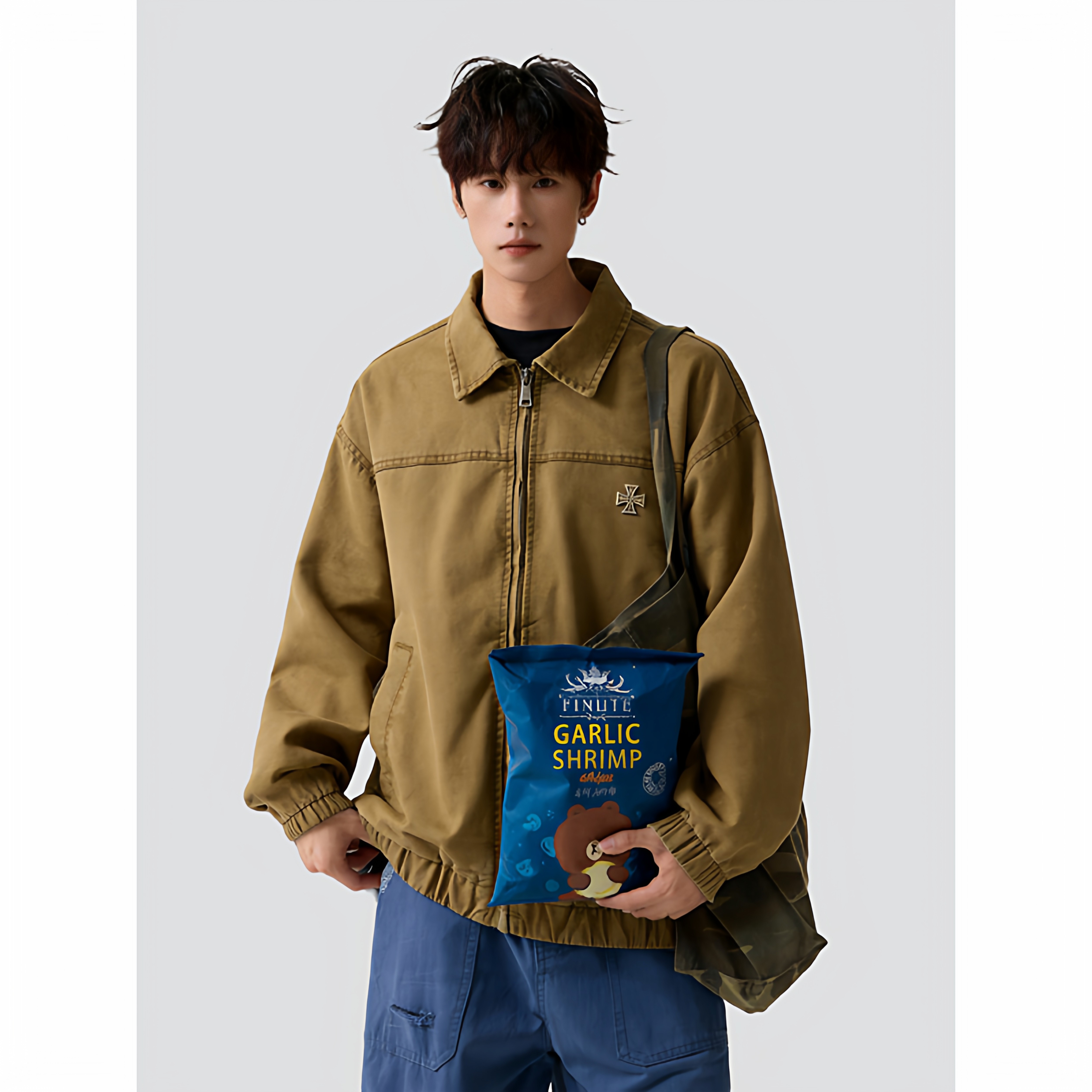 26春新款底特律工装夹克男春季潮牌飞行员美式705-JK5896-特P73，男装夹克，星座705