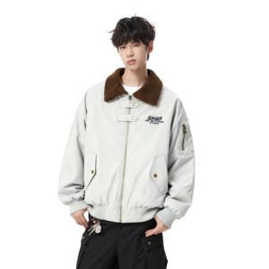 25新双面穿羊羔毛毛领加厚棉服外套男冬季美式刺绣特批 M3698-P98图片