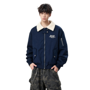 25新双面穿羊羔毛毛领加厚棉服外套男冬季美式刺绣特批 M3698-P98图片