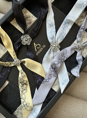 ATELIERSO 真丝细丝巾项链