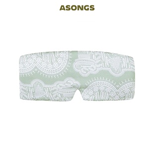 安松室ASONGS｜真丝大包裹｜睡眠面膜眼罩｜蓝宝石窗花印花