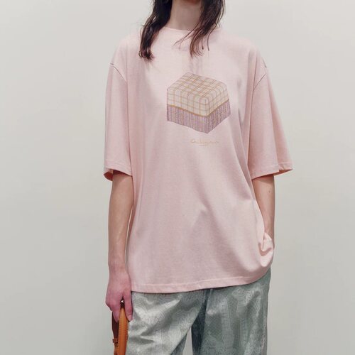 安松室ASONGS｜草编篮印花T恤｜睡衣家居服度假情侣套装