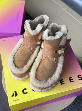4CCCCEES PIA Amber 厚底羊皮羊毛拖鞋