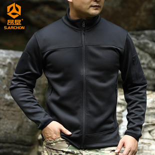 昂垦户外春夏战术通勤夹克外套男立领开衫耐磨轻量化保暖加绒上衣