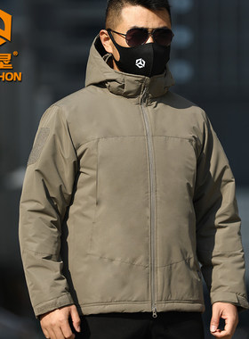昂垦冬季户外战术棉服加厚保暖冲锋衣连帽多口袋登山石墨烯外套