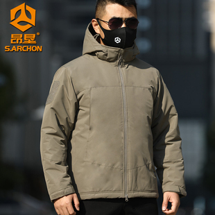 昂垦冬季户外战术棉服加厚保暖冲锋衣连帽多口袋登山石墨烯外套