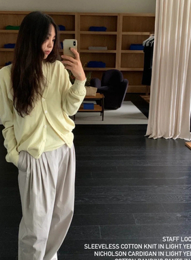 现货！2026春季新款韩国设计师moo*dal休闲背心+单排扣开衫套装