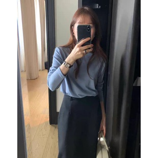 韩国气质纯色长袖 25冬新款 内搭上衣女 OUNCE高领磨毛打底衫 秒发