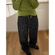 长裤 26春新款 韩国东大门lerobe气质复古高腰直筒杂色休闲裤