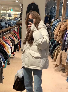 现货！OUNCE连帽羽绒服韩国东大门新国标90鸭绒防风保暖拉链外套