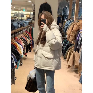 秒发 OUNCE连帽羽绒服韩国东大门新国标90鸭绒防风保暖拉链外套