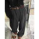秒发 子 休闲长裤 巨好穿2026新款 韩国高腰显瘦纯色羊毛直筒阔腿裤