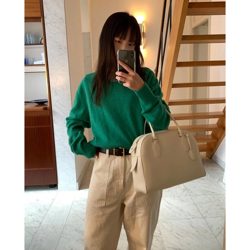 陆续！美娜家V领针织衫25冬新款韩国le*obe纯色简约套头羊毛衣女