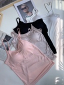 舒适凉爽吊带衫 3618 100%桑蚕丝文胸吊带一体