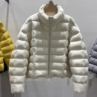 小个子羽绒服女冬短款时尚立领排骨新国标90白鸭绒加厚外套2025新