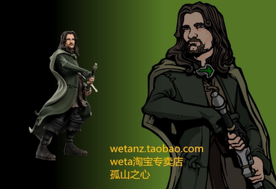 weta指环王q版手办阿拉贡