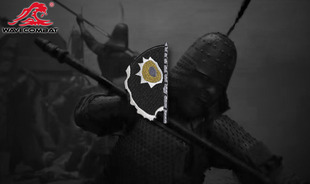 浪潮君物  “不退” 唐军旗 安西铁军第八团  刺绣章魔术贴士气章