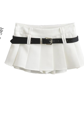 辣妹a字百褶短裙春夏新款设计感女团短裙显瘦低腰半身芭蕾裙子