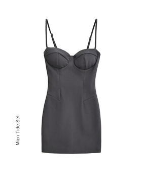 辣妹性感风抹胸吊带连衣裙女夏季新款可拆胸垫修身显瘦包臀短裙