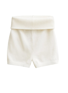 MICN美式复古白色低腰针织包臀短裤女春夏新款显瘦紧身毛线热裤