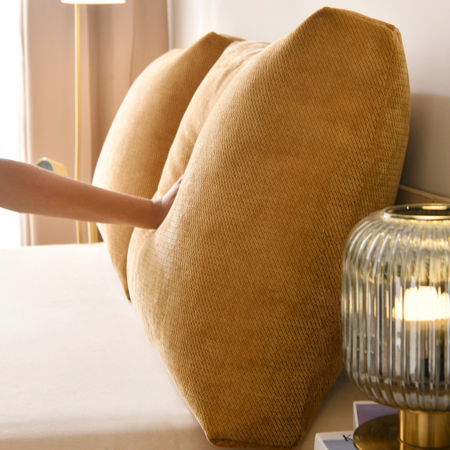 轻奢沙发护腰大靠枕床头靠垫软包