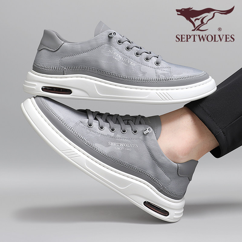 七匹狼男鞋夏季透气男士布鞋百搭休闲鞋男款平底板鞋免系带帆布鞋,流行男鞋,帆布鞋,淘宝优惠券,粉丝福利购,淘宝优惠卷