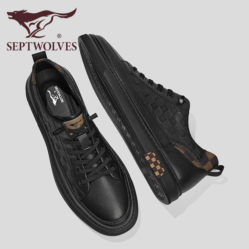 男生鞋子2025新款黑色休闲板鞋