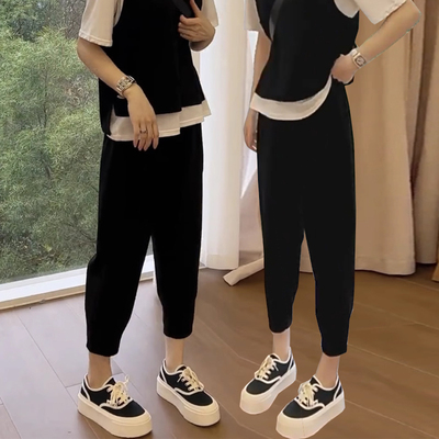 垂感小个子休闲裤女百搭胖mm裤子