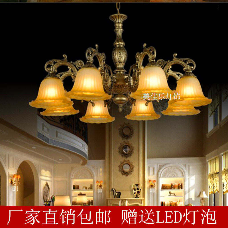 2025年新款欧式客厅餐厅灯美式复古灯简欧田园卧室灯饰店仿古吊灯