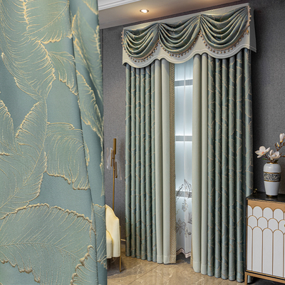 遮光高精密客厅轻奢浮雕