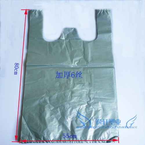 特价批发加厚大号银灰色塑料购物袋55*80手提袋服装袋马夹袋100只