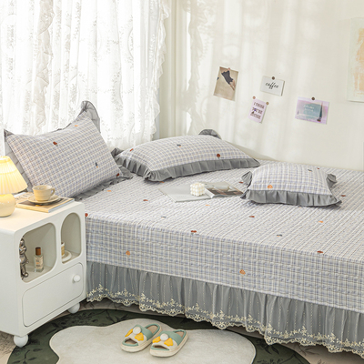 定制纯棉榻榻米专用床盖四季通用防滑床单大尺寸三件套炕单高级感