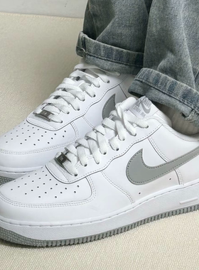 耐克/Nike Air Force 1 AF1 白灰空军一号男款休闲板鞋FJ4146-100